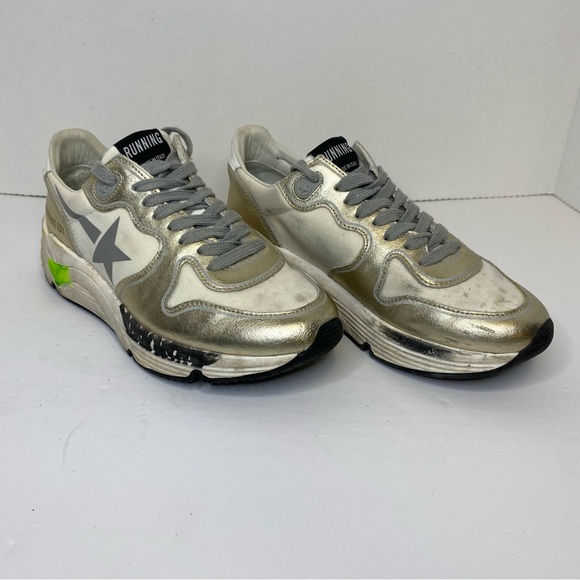 Golden Goose Private Edt Running Rare Gold Metallic Chunky Shoe Size 35EU/5-6 US - Picture 3 of 16